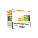 5 x 20mg Sikary Tako SP6000 Prefilled Pod Vape Kit 30000 Puffs - (1 Free Kit With Every Box Of 5)