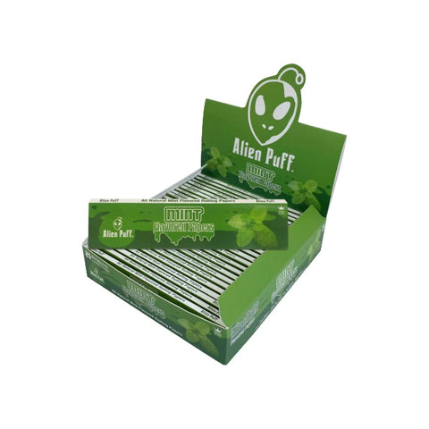 Alien Puff Mint Flavour King Size Papers - 25 Booklets (HPF2809)